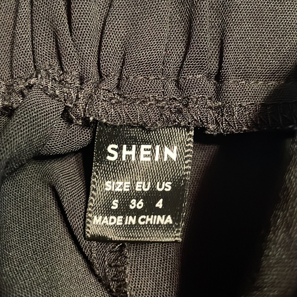 Shein Black Overall/ Pants With Shoulder Straps - Picture 5 of 9